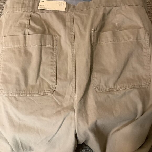 St. John's Bay Womens Pants Size 20W Mariner Wide Leg Heritage Khaki Tan Sailor - Picture 6 of 8